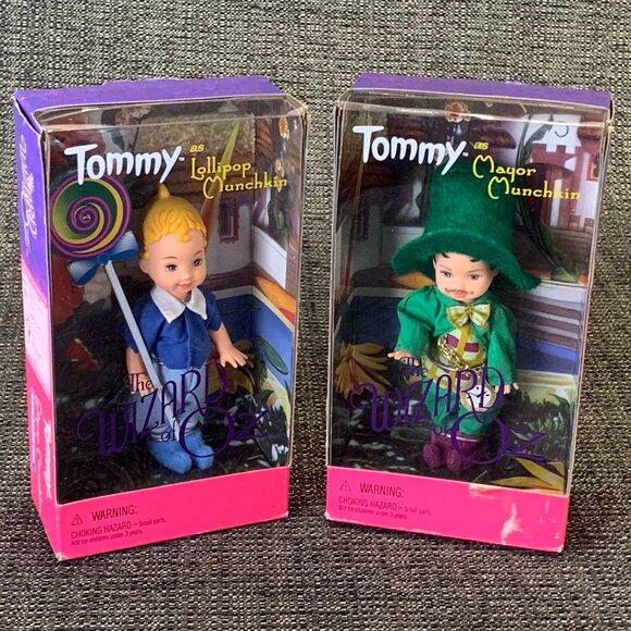 Barbie Wizard of Oz Munchkin set of 2 - tommy lollipop mayor mattel vtg - Picture 1 of 10